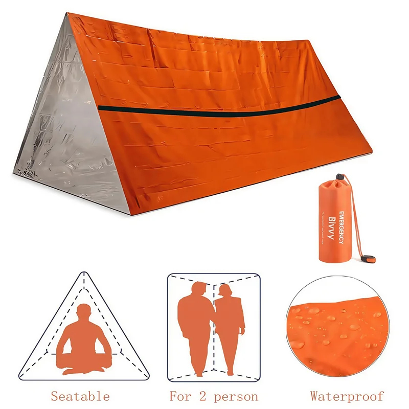 Emergency Mylar Tent - Namiot Bivakowy Termiczny Wodoodporny z Mylaru