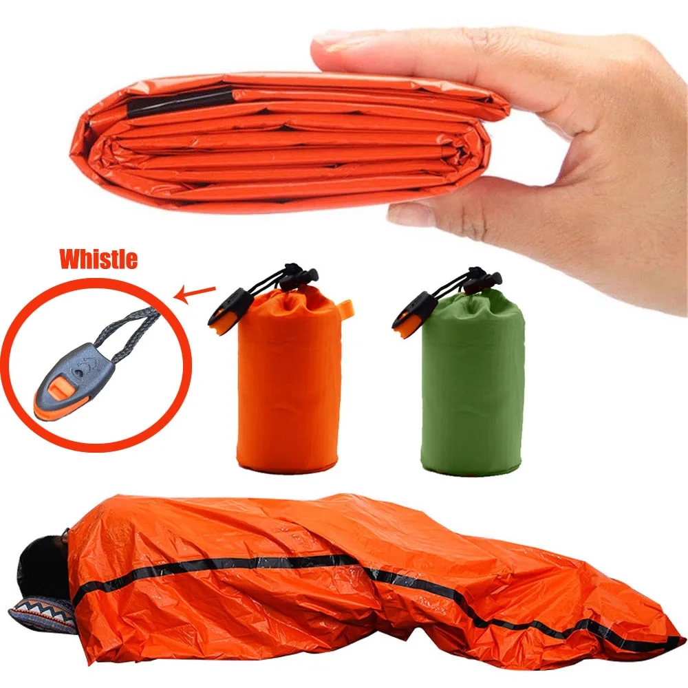 Emergency Mylar Tent - Przenośny wodoodporny śpiwór survivalowy Outdoor Edc