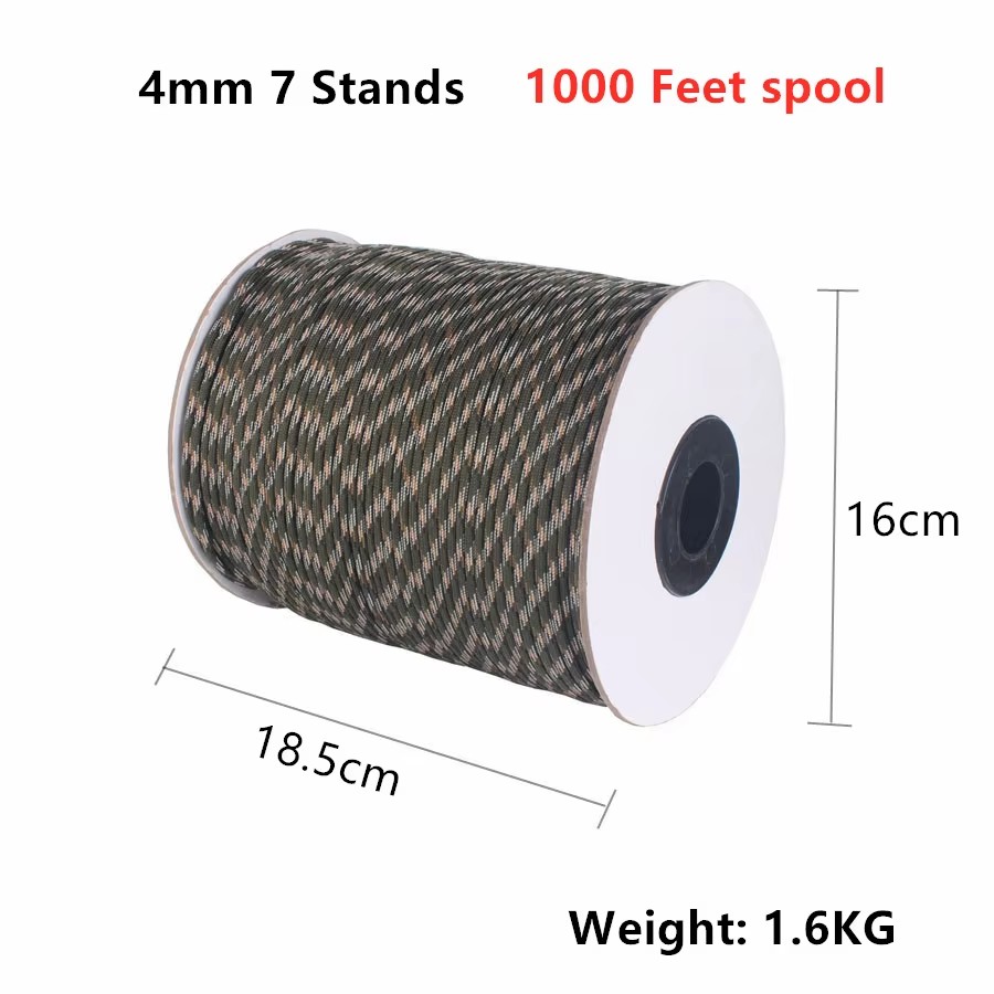 CAMPINGSKY 550 Paracord 4mm 10 – Para Cord 1000Ft recenzja i cena