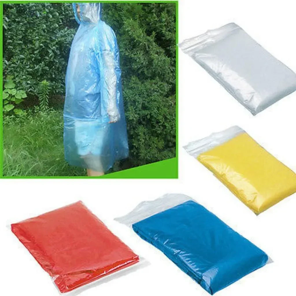5/10PC Jednorazowy płaszcz prz – Emergency Poncho Rain recenzja i cena